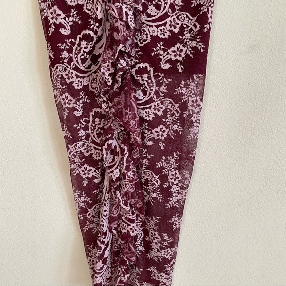 Wayf Red Plunge Neck Maxi Dress with Flutter Sleeves - Picture 11 of 15